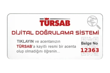 التحقق الرقمي من TÜRSAB، رقم الوثيقة 12363
